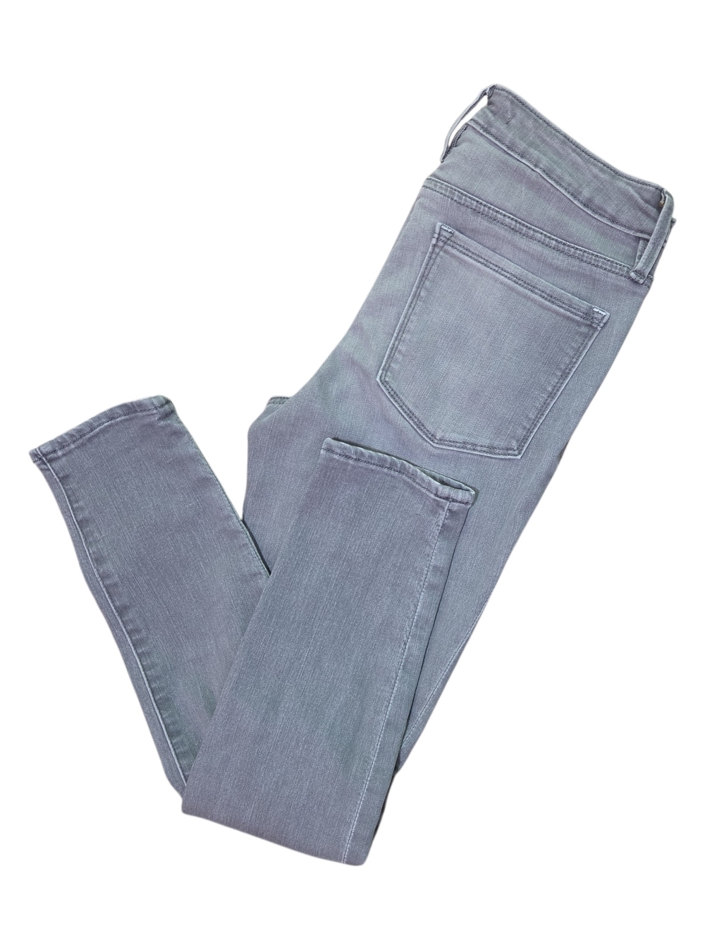 Athleta Womens Skinny Jeans in Light Gray Wash Size 8P